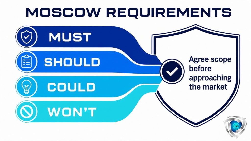 CYBORIUM MoSCoW requirements framework separating must, should, could and will not priorities before market engagement