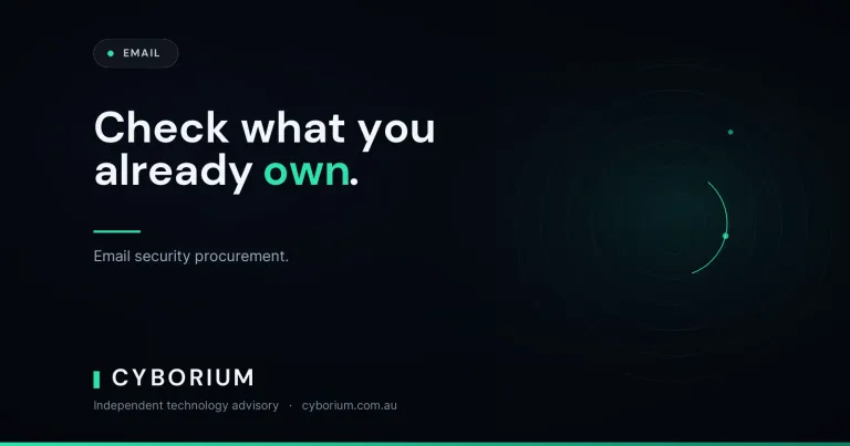 CYBORIUM article header reading Check what you already own, over a concentric ring graphic.